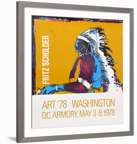 Art '78 - Washington D.C. Armory Show-Fritz Scholder-Framed Serigraph