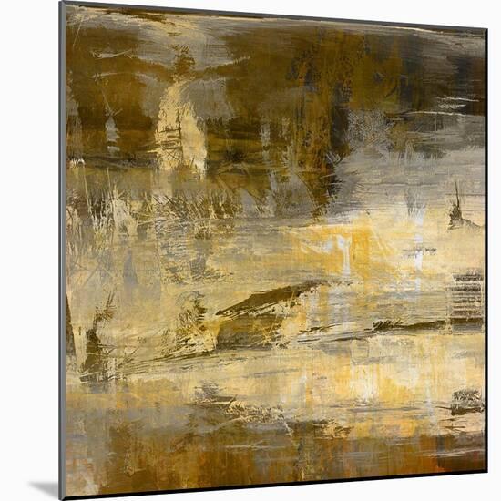 Art Abstract Acrylic Background in Beige, Yellow, Grey and Brown Colors-Irina QQQ-Mounted Art Print