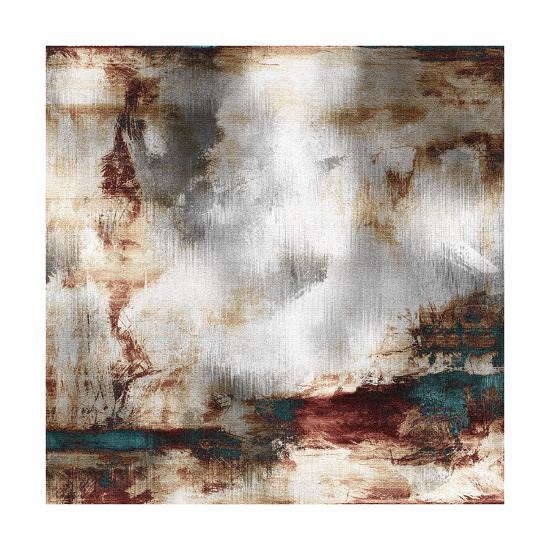 Art Abstract Acrylic Background In White Grey Brown And Green