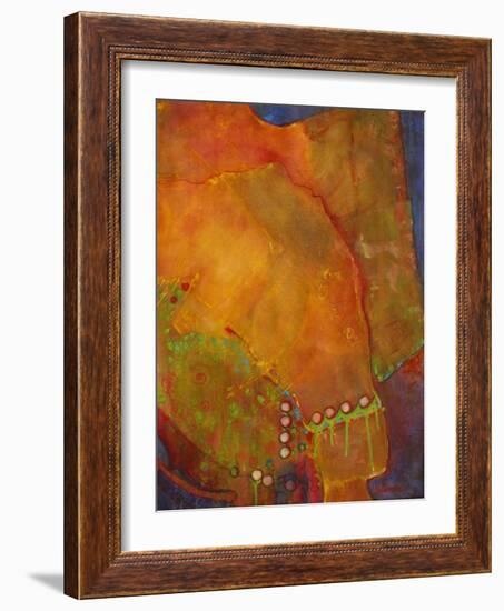 Art Abstract All Life is an Experiment 5 Tangerine-Blenda Tyvoll-Framed Art Print