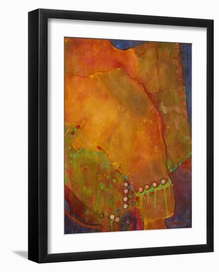 Art Abstract All Life is an Experiment 5 Tangerine-Blenda Tyvoll-Framed Art Print