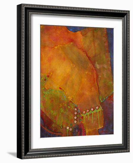 Art Abstract All Life is an Experiment 5 Tangerine-Blenda Tyvoll-Framed Art Print