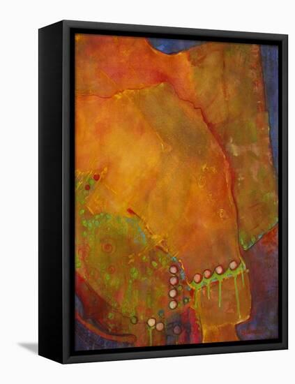 Art Abstract All Life is an Experiment 5 Tangerine-Blenda Tyvoll-Framed Stretched Canvas