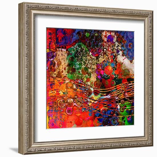 Art Abstract Colorful Rainbow Pattern Background. To See Similar, Please Visit My Portfolio-Irina QQQ-Framed Art Print