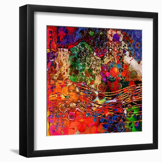 Art Abstract Colorful Rainbow Pattern Background. To See Similar, Please Visit My Portfolio-Irina QQQ-Framed Art Print