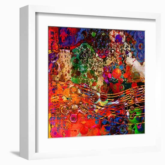 Art Abstract Colorful Rainbow Pattern Background. To See Similar, Please Visit My Portfolio-Irina QQQ-Framed Art Print