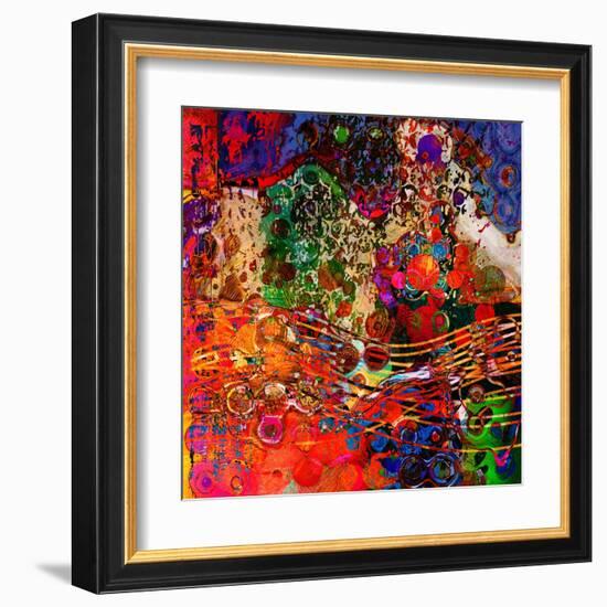 Art Abstract Colorful Rainbow Pattern Background. To See Similar, Please Visit My Portfolio-Irina QQQ-Framed Art Print