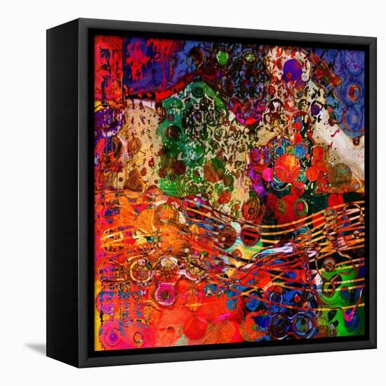 Art Abstract Colorful Rainbow Pattern Background. To See Similar, Please Visit My Portfolio-Irina QQQ-Framed Stretched Canvas