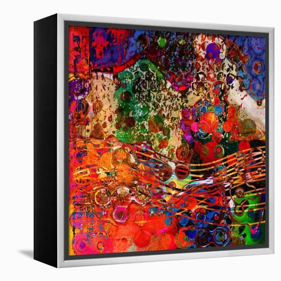 Art Abstract Colorful Rainbow Pattern Background. To See Similar, Please Visit My Portfolio-Irina QQQ-Framed Stretched Canvas