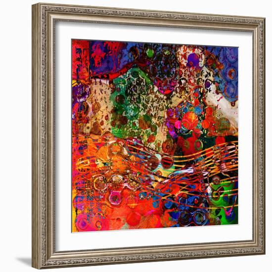 Art Abstract Colorful Rainbow Pattern Background. To See Similar, Please Visit My Portfolio-Irina QQQ-Framed Art Print