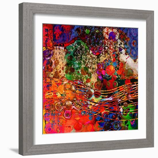 Art Abstract Colorful Rainbow Pattern Background. To See Similar, Please Visit My Portfolio-Irina QQQ-Framed Art Print