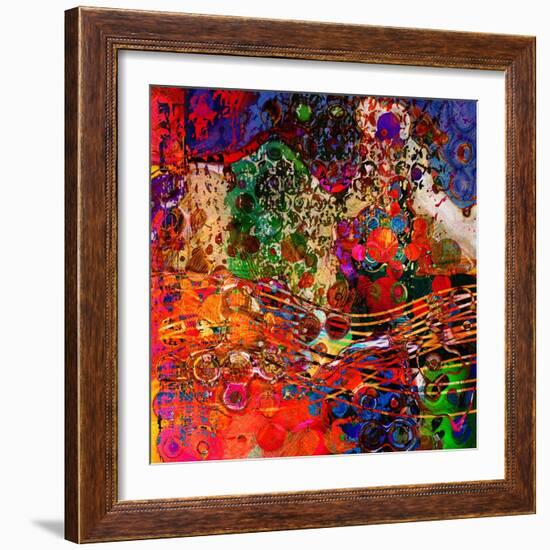 Art Abstract Colorful Rainbow Pattern Background. To See Similar, Please Visit My Portfolio-Irina QQQ-Framed Art Print