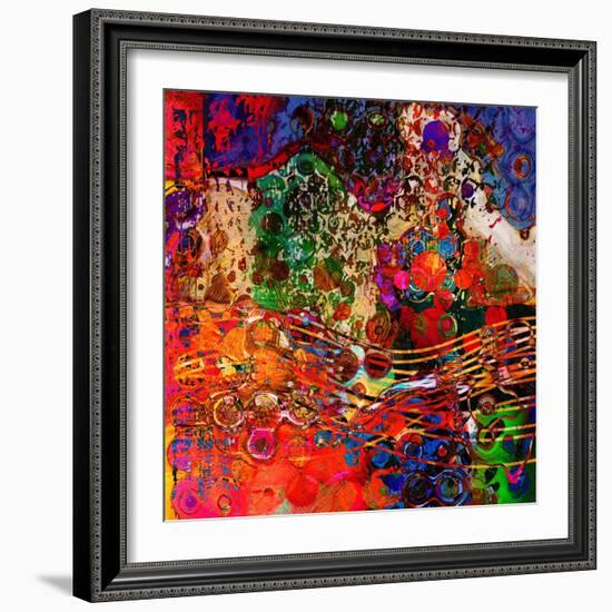 Art Abstract Colorful Rainbow Pattern Background. To See Similar, Please Visit My Portfolio-Irina QQQ-Framed Art Print