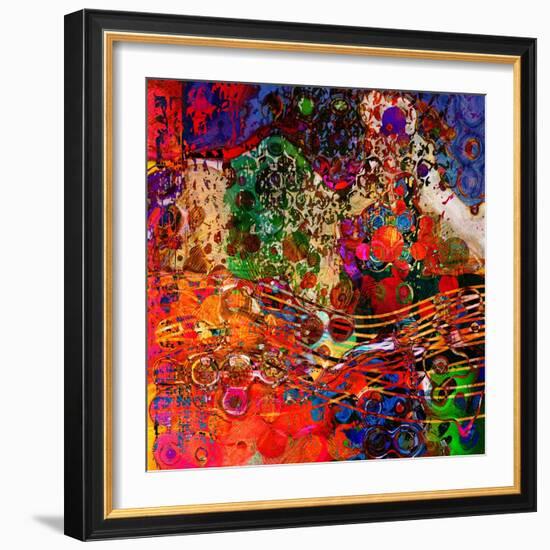 Art Abstract Colorful Rainbow Pattern Background. To See Similar, Please Visit My Portfolio-Irina QQQ-Framed Art Print