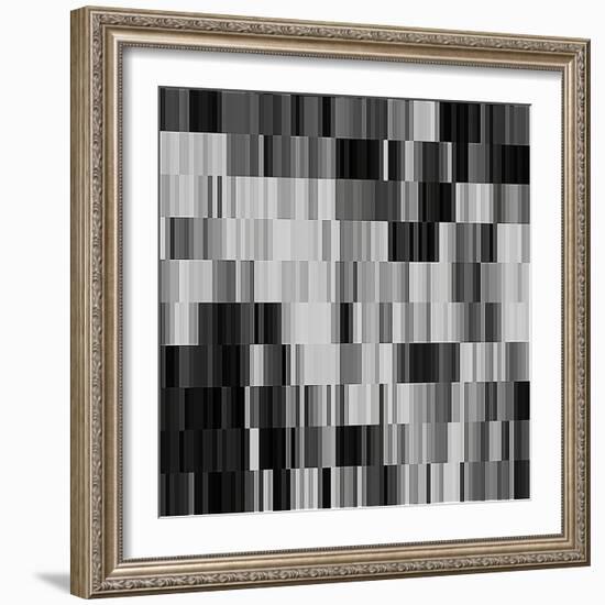 Art Abstract Geometric Textured Background in Black and White Colors, Pattern-Irina QQQ-Framed Art Print