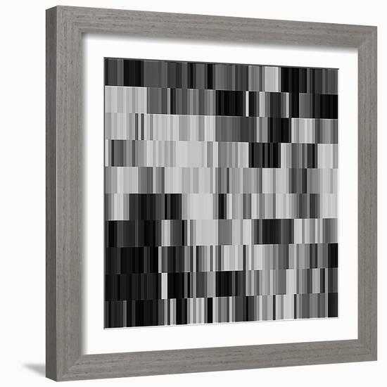 Art Abstract Geometric Textured Background in Black and White Colors, Pattern-Irina QQQ-Framed Art Print