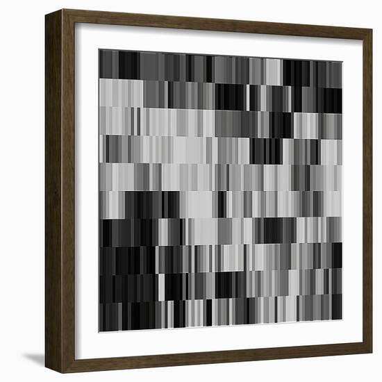 Art Abstract Geometric Textured Background in Black and White Colors, Pattern-Irina QQQ-Framed Art Print