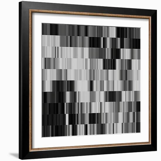 Art Abstract Geometric Textured Background in Black and White Colors, Pattern-Irina QQQ-Framed Art Print