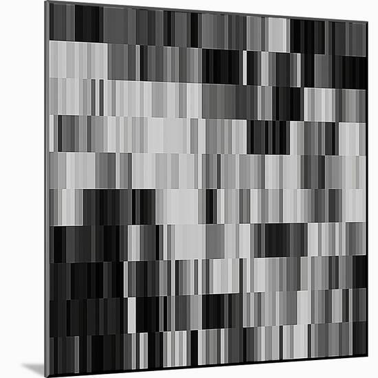 Art Abstract Geometric Textured Background in Black and White Colors, Pattern-Irina QQQ-Mounted Art Print