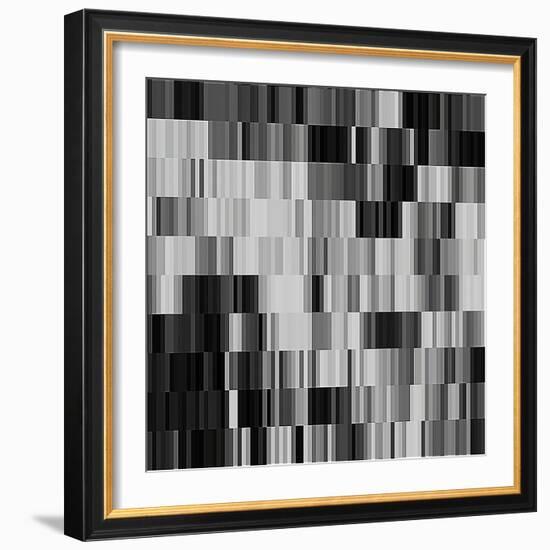 Art Abstract Geometric Textured Background in Black and White Colors, Pattern-Irina QQQ-Framed Art Print