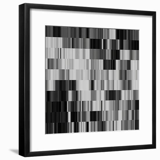 Art Abstract Geometric Textured Background in Black and White Colors, Pattern-Irina QQQ-Framed Premium Giclee Print