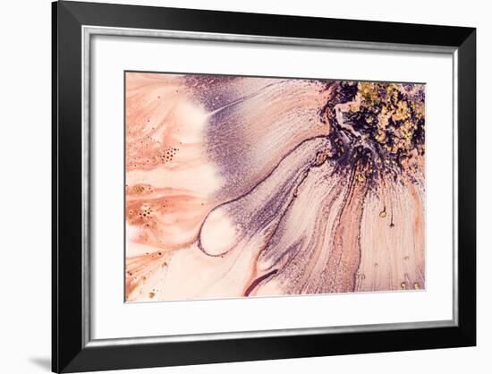 Art and Gold. Natural Luxury. Abstract Painting. Mixed Paints with Golden Powder.-CARACOLLA-Framed Photographic Print