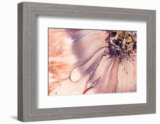 Art and Gold. Natural Luxury. Abstract Painting. Mixed Paints with Golden Powder.-CARACOLLA-Framed Photographic Print