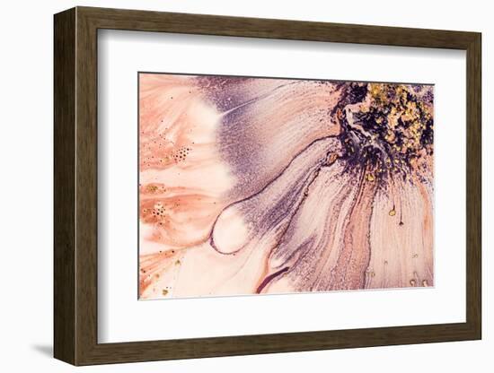 Art and Gold. Natural Luxury. Abstract Painting. Mixed Paints with Golden Powder.-CARACOLLA-Framed Photographic Print