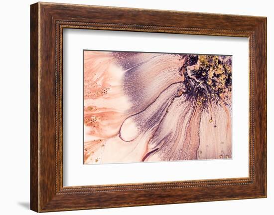 Art and Gold. Natural Luxury. Abstract Painting. Mixed Paints with Golden Powder.-CARACOLLA-Framed Photographic Print