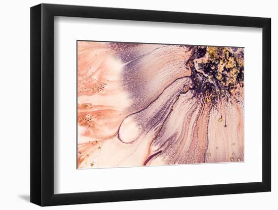 Art and Gold. Natural Luxury. Abstract Painting. Mixed Paints with Golden Powder.-CARACOLLA-Framed Photographic Print