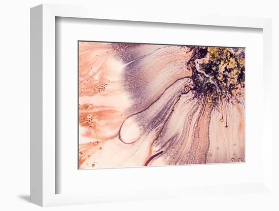 Art and Gold. Natural Luxury. Abstract Painting. Mixed Paints with Golden Powder.-CARACOLLA-Framed Photographic Print