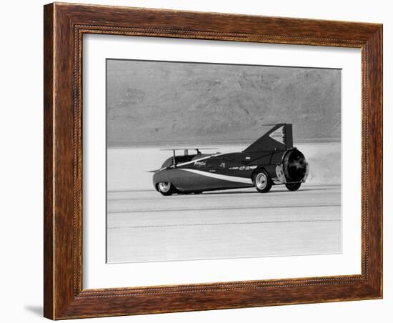 Art Arfons' 'Green Monster' Land Speed Record Car, Bonneville Salt Flats, Utah, USA, C1964-C1966-null-Framed Photographic Print