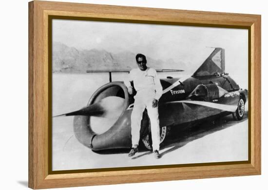 Art Arfons with 'Green Monster' Land Speed Record Car, C1966-null-Framed Premier Image Canvas