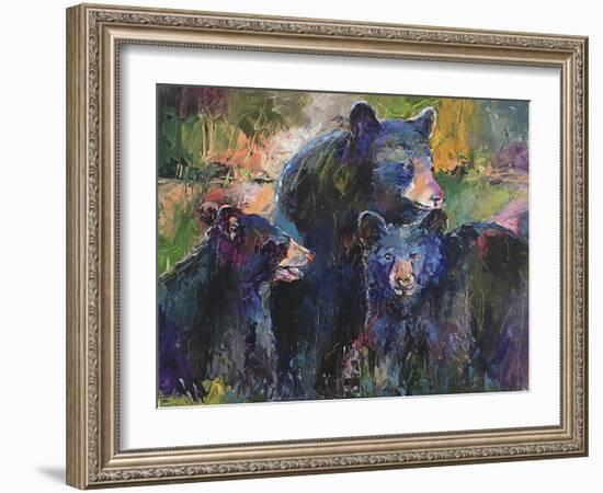 Art Bear Family-Richard Wallich-Framed Giclee Print