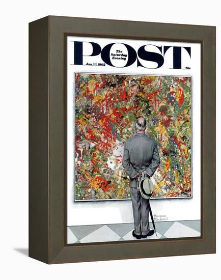 "Art Connoisseur" Saturday Evening Post Cover, January 13,1962-Norman Rockwell-Framed Premier Image Canvas