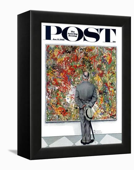 "Art Connoisseur" Saturday Evening Post Cover, January 13,1962-Norman Rockwell-Framed Premier Image Canvas