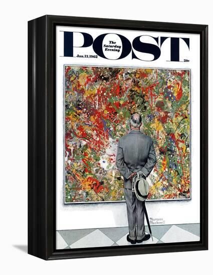 "Art Connoisseur" Saturday Evening Post Cover, January 13,1962-Norman Rockwell-Framed Premier Image Canvas