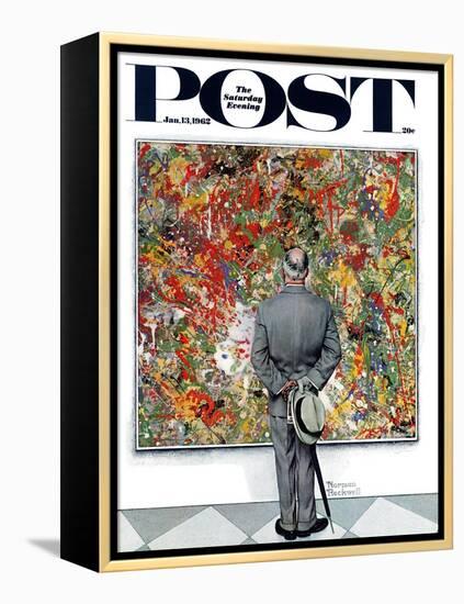 "Art Connoisseur" Saturday Evening Post Cover, January 13,1962-Norman Rockwell-Framed Premier Image Canvas