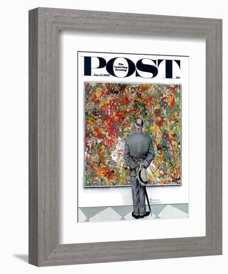 "Art Connoisseur" Saturday Evening Post Cover, January 13,1962-Norman Rockwell-Framed Giclee Print