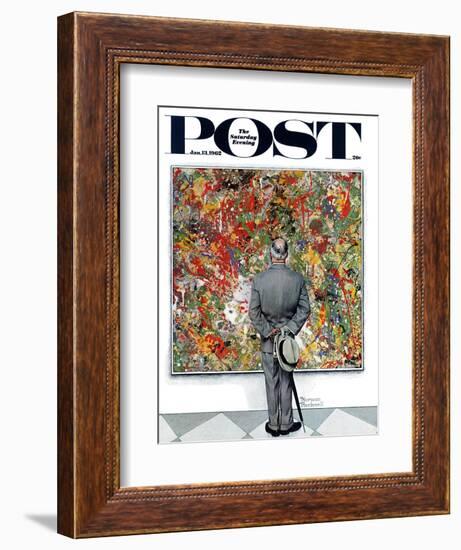 "Art Connoisseur" Saturday Evening Post Cover, January 13,1962-Norman Rockwell-Framed Giclee Print