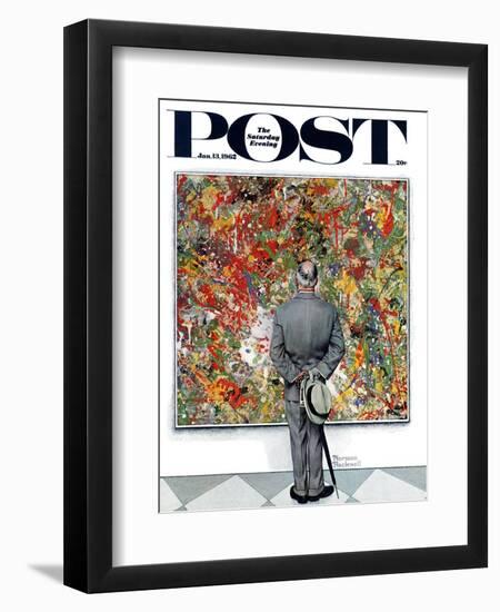 "Art Connoisseur" Saturday Evening Post Cover, January 13,1962-Norman Rockwell-Framed Giclee Print