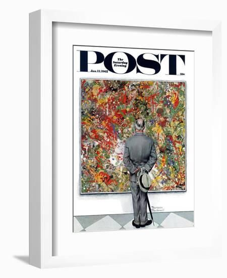 "Art Connoisseur" Saturday Evening Post Cover, January 13,1962-Norman Rockwell-Framed Giclee Print