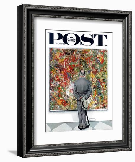 "Art Connoisseur" Saturday Evening Post Cover, January 13,1962-Norman Rockwell-Framed Giclee Print