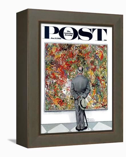 "Art Connoisseur" Saturday Evening Post Cover, January 13,1962-Norman Rockwell-Framed Premier Image Canvas