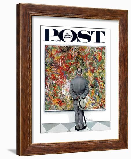 "Art Connoisseur" Saturday Evening Post Cover, January 13,1962-Norman Rockwell-Framed Giclee Print