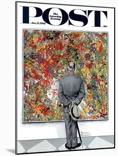 "Art Connoisseur" Saturday Evening Post Cover, January 13,1962-Norman Rockwell-Mounted Giclee Print