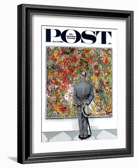 "Art Connoisseur" Saturday Evening Post Cover, January 13,1962-Norman Rockwell-Framed Giclee Print