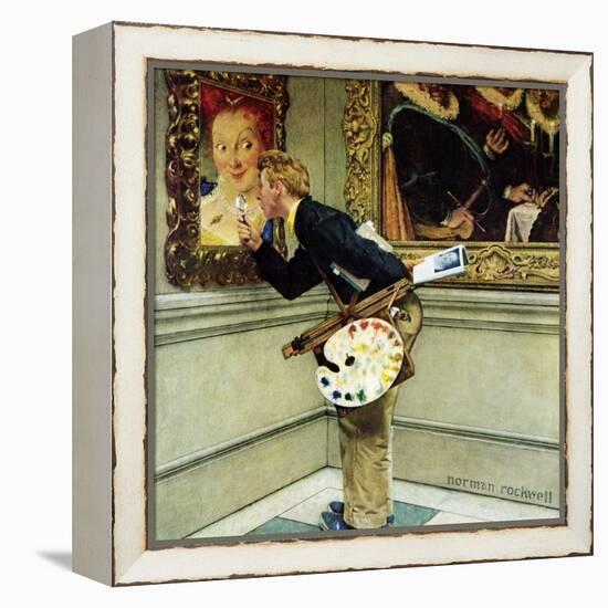 "Art Critic", April 16,1955-Norman Rockwell-Framed Premier Image Canvas