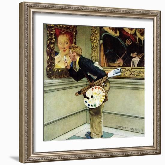 "Art Critic", April 16,1955-Norman Rockwell-Framed Giclee Print