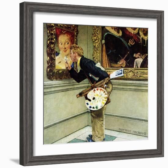 "Art Critic", April 16,1955-Norman Rockwell-Framed Giclee Print